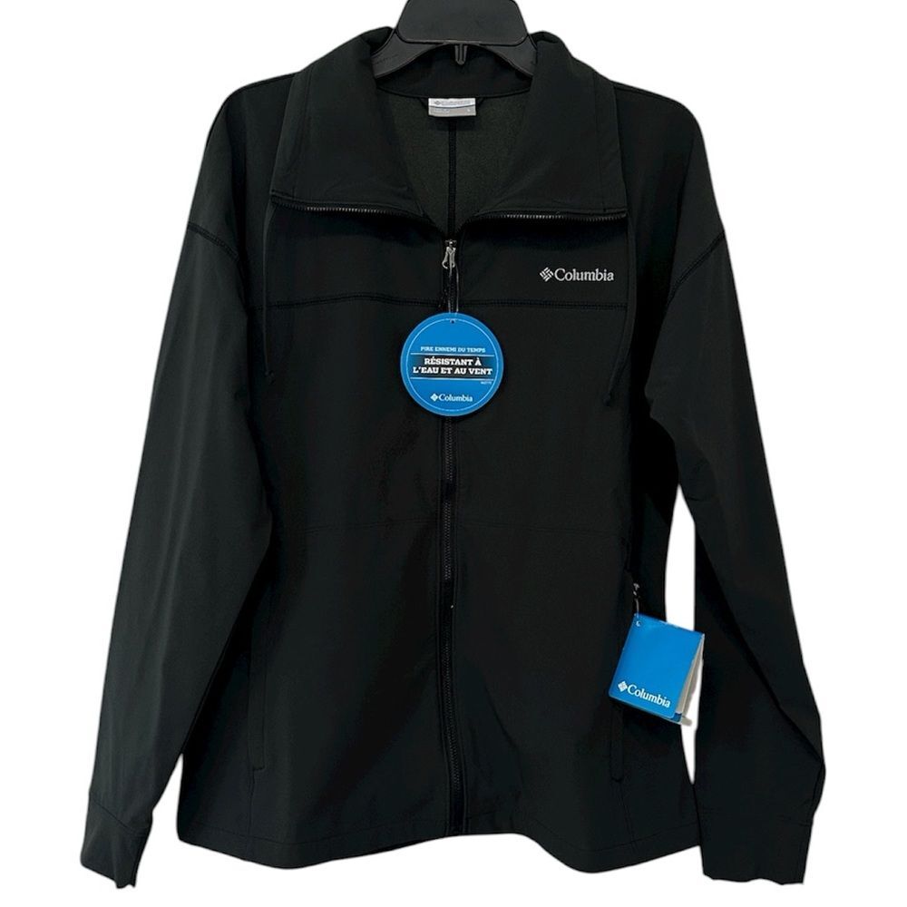 Columbia Angel Basin Softshell Jacket NEW Charcoal Large Water Resistant
